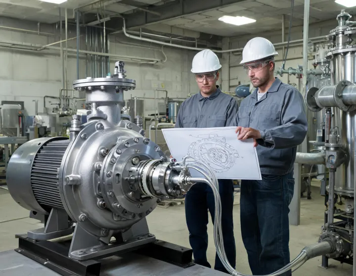 Pump seal chamber with cartridge mechanical seal on a process skid